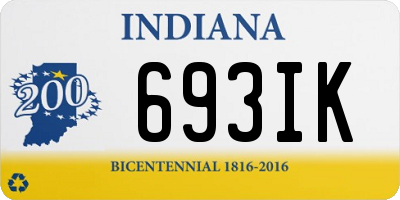 IN license plate 693IK