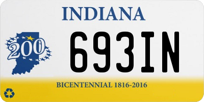 IN license plate 693IN