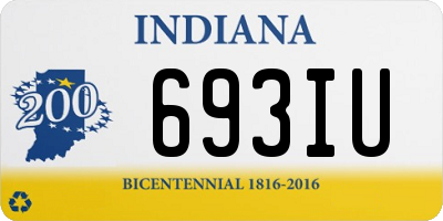 IN license plate 693IU