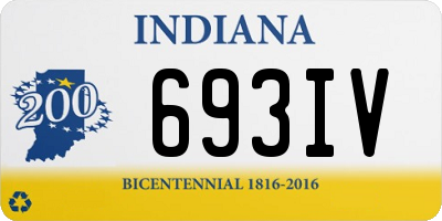 IN license plate 693IV