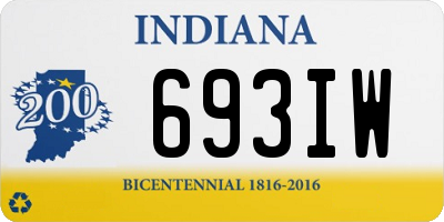 IN license plate 693IW