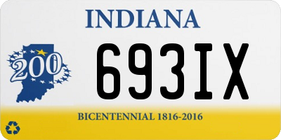 IN license plate 693IX