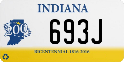 IN license plate 693J