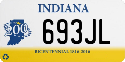 IN license plate 693JL