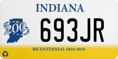 IN license plate 693JR