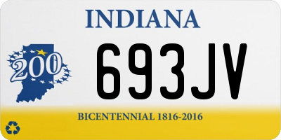 IN license plate 693JV