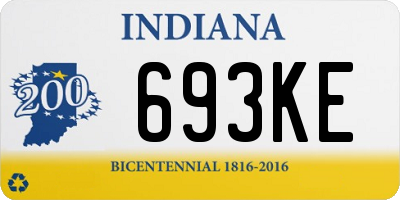 IN license plate 693KE