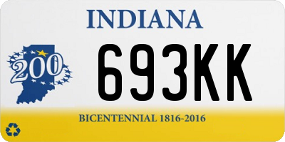 IN license plate 693KK