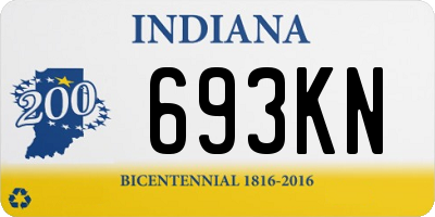 IN license plate 693KN