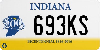 IN license plate 693KS