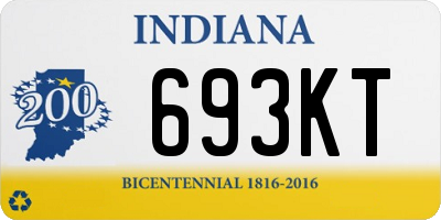 IN license plate 693KT