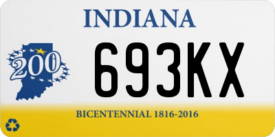 IN license plate 693KX