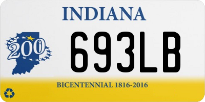 IN license plate 693LB