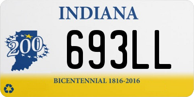 IN license plate 693LL
