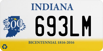 IN license plate 693LM