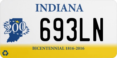 IN license plate 693LN