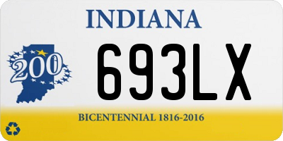 IN license plate 693LX