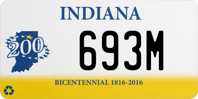 IN license plate 693M