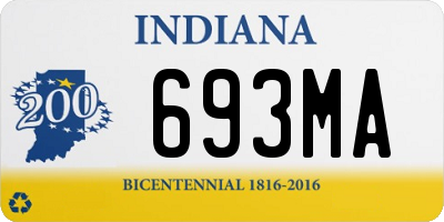 IN license plate 693MA