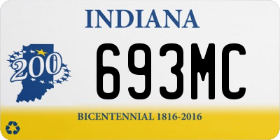 IN license plate 693MC