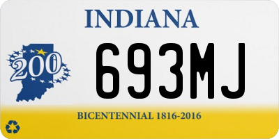 IN license plate 693MJ