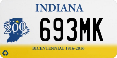 IN license plate 693MK