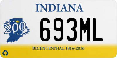 IN license plate 693ML