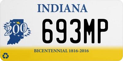 IN license plate 693MP