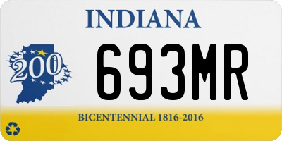 IN license plate 693MR