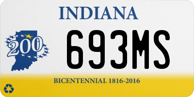 IN license plate 693MS