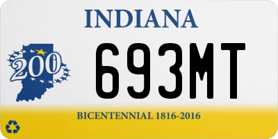 IN license plate 693MT