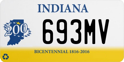 IN license plate 693MV