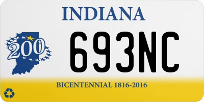 IN license plate 693NC