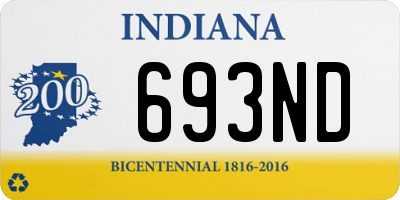 IN license plate 693ND