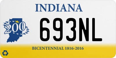 IN license plate 693NL