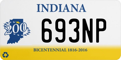 IN license plate 693NP