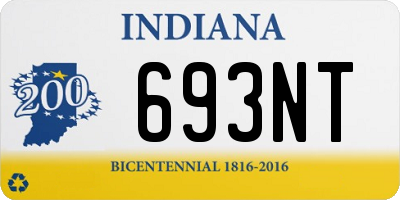 IN license plate 693NT