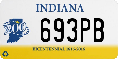 IN license plate 693PB