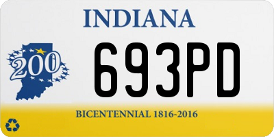 IN license plate 693PD