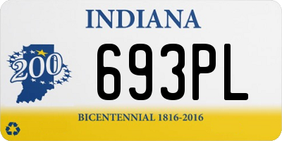 IN license plate 693PL