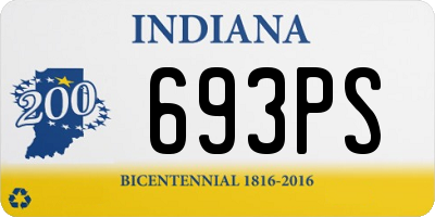 IN license plate 693PS