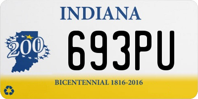 IN license plate 693PU