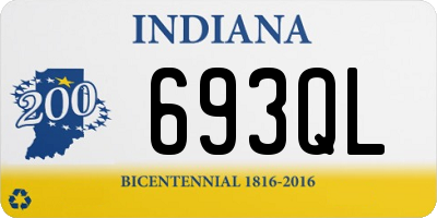 IN license plate 693QL