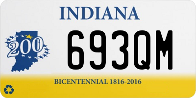 IN license plate 693QM