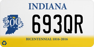 IN license plate 693QR