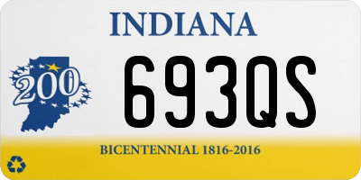 IN license plate 693QS