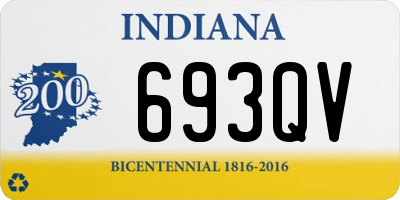 IN license plate 693QV