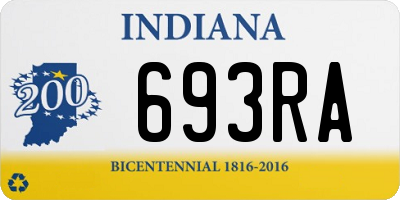 IN license plate 693RA