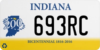 IN license plate 693RC