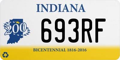 IN license plate 693RF